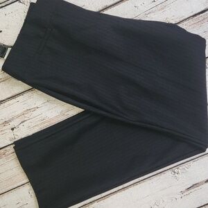 NWT New York & Company Black Thin Blue Pin Stripe Monroe St Slim Pants XL
